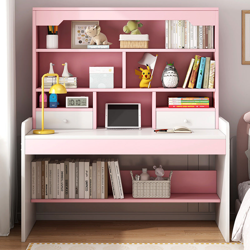 Home Children's Desk Adjustable Study Desk with Storage Shelves