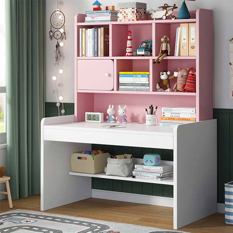 Home Children's Desk Adjustable Study Desk with Storage Shelves