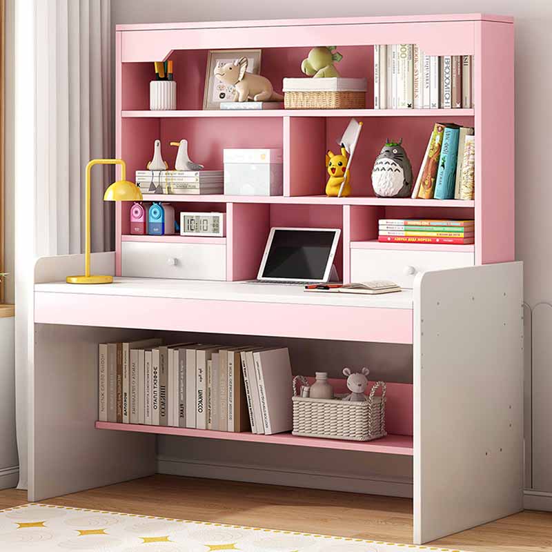 Home Children's Desk Adjustable Study Desk with Storage Shelves