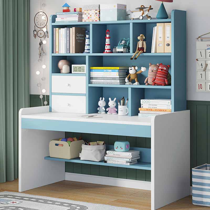 Home Children's Desk Adjustable Study Desk with Storage Shelves