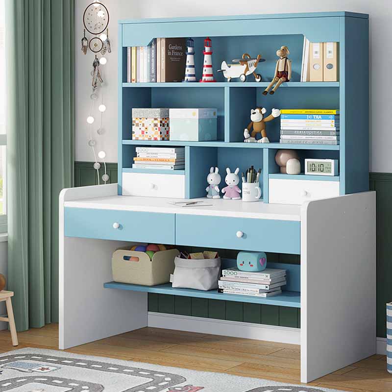 Home Children's Desk Adjustable Study Desk with Storage Shelves