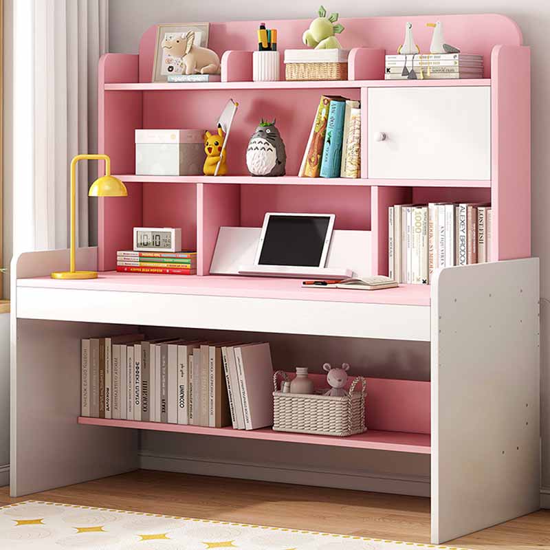 Home Children's Desk Adjustable Study Desk with Storage Shelves