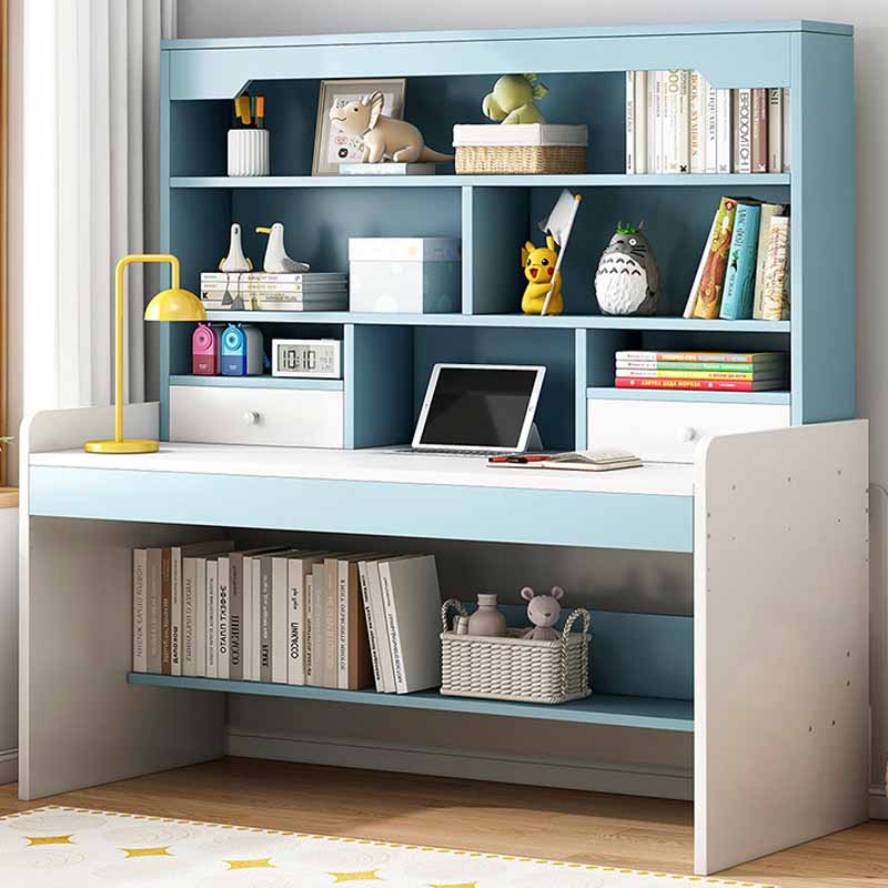 Home Children's Desk Adjustable Study Desk with Storage Shelves