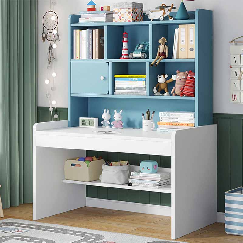 Home Children's Desk Adjustable Study Desk with Storage Shelves