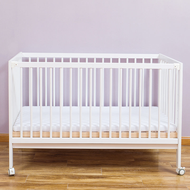 Modern Wood with Guardrail with Adjustable Height Nursery Crib