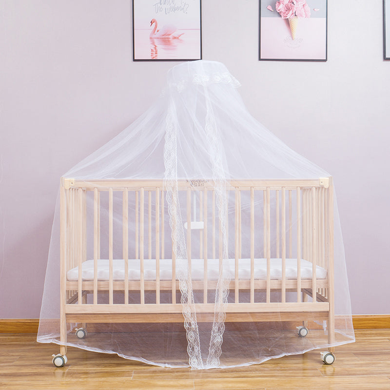 Modern Wood with Guardrail with Adjustable Height Nursery Crib