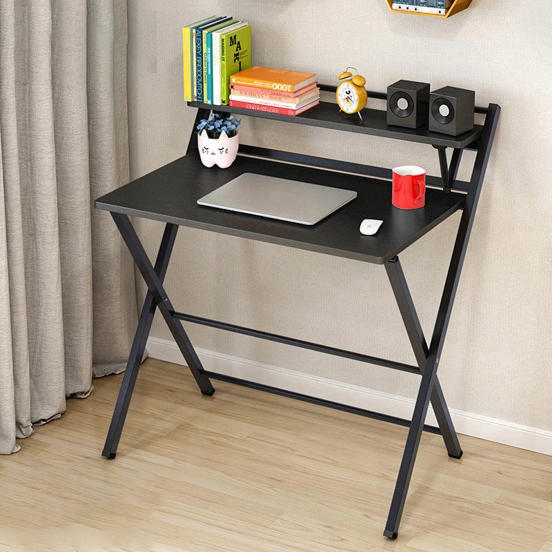 Solid Wood Children's Desk Home Desk with Chair Set with Storage Shelves