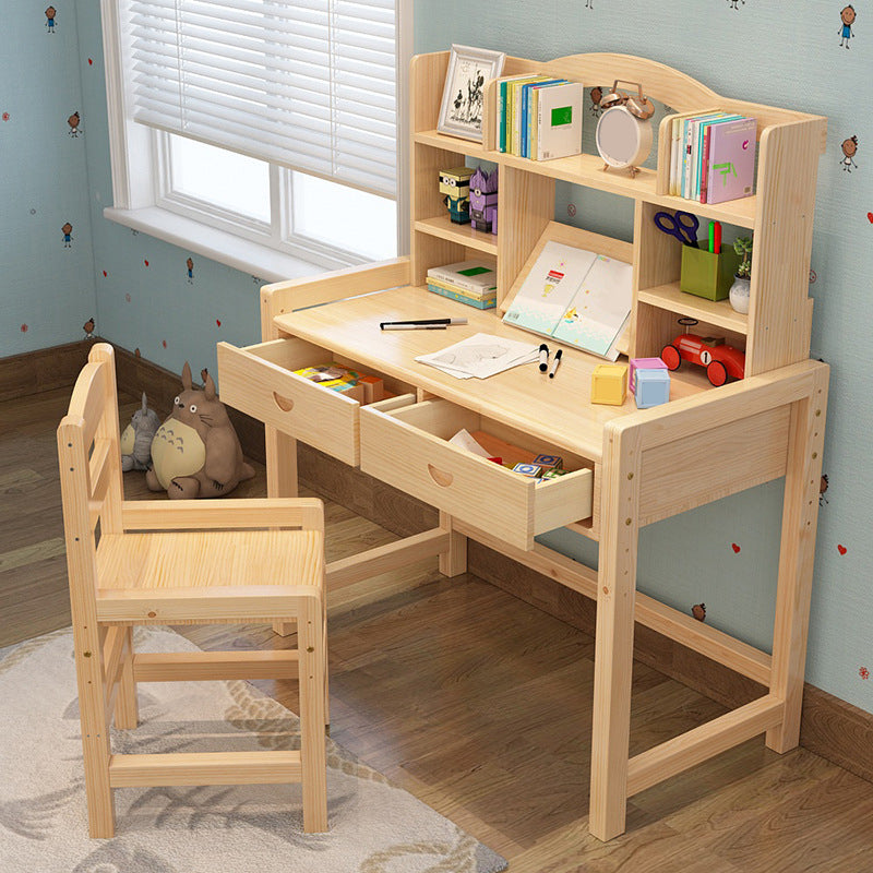 Home Drawing Desk Solid Wood Writing Desk with Storage Drawer