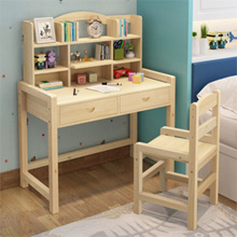 Home Drawing Desk Solid Wood Writing Desk with Storage Drawer