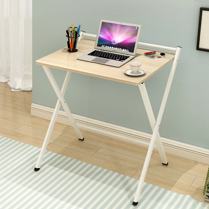 Light Wood Drawing Desk Solid Wood Writing Desk with Bookshelf