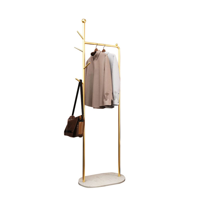 Gorgeous Metal Coat Rack Multi Coat Hooks Clothes Hanger with Storage