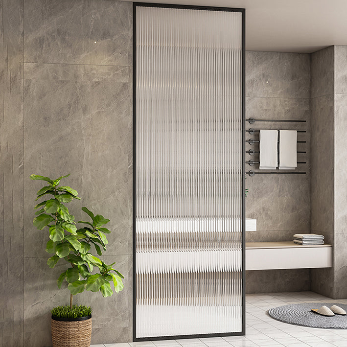 Simple Bathroom Tempered Glass Bath Screen, Full Frame Fixed Partition Screen