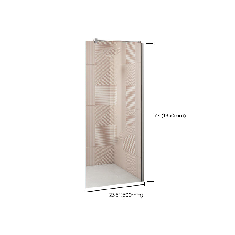 Simple Bathroom Tempered Glass Bath Screen, Frameless Fixed Partition Screen