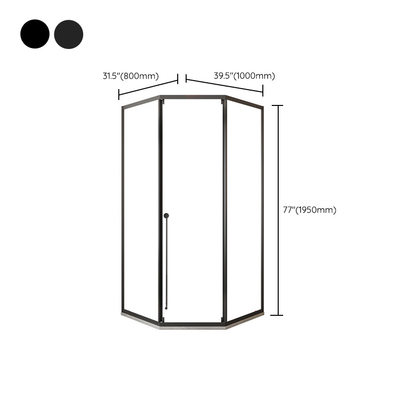 Diamond Folding Shower Screen, Full Frame Single Sliding Shower Door