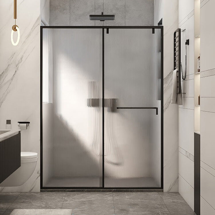 One-line Single-moving Shower Screen, Semi-frameless and Extremely Narrow Side Shower Door