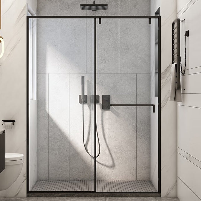 One-line Single-moving Shower Screen, Semi-frameless and Extremely Narrow Side Shower Door