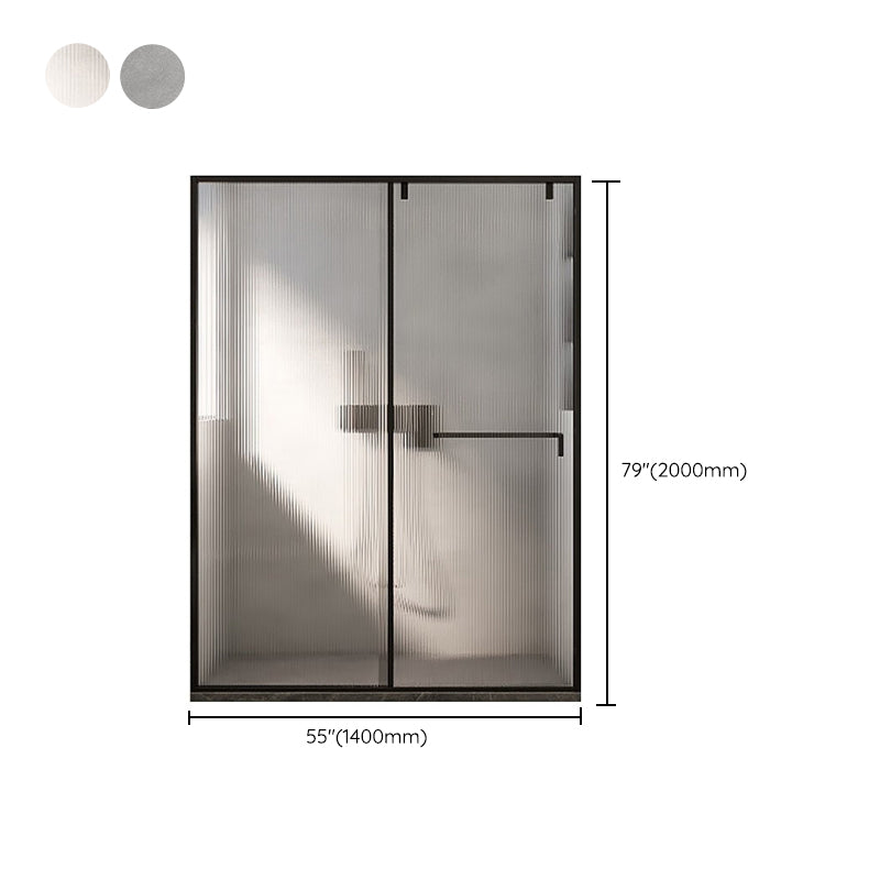 One-line Single-moving Shower Screen, Semi-frameless and Extremely Narrow Side Shower Door