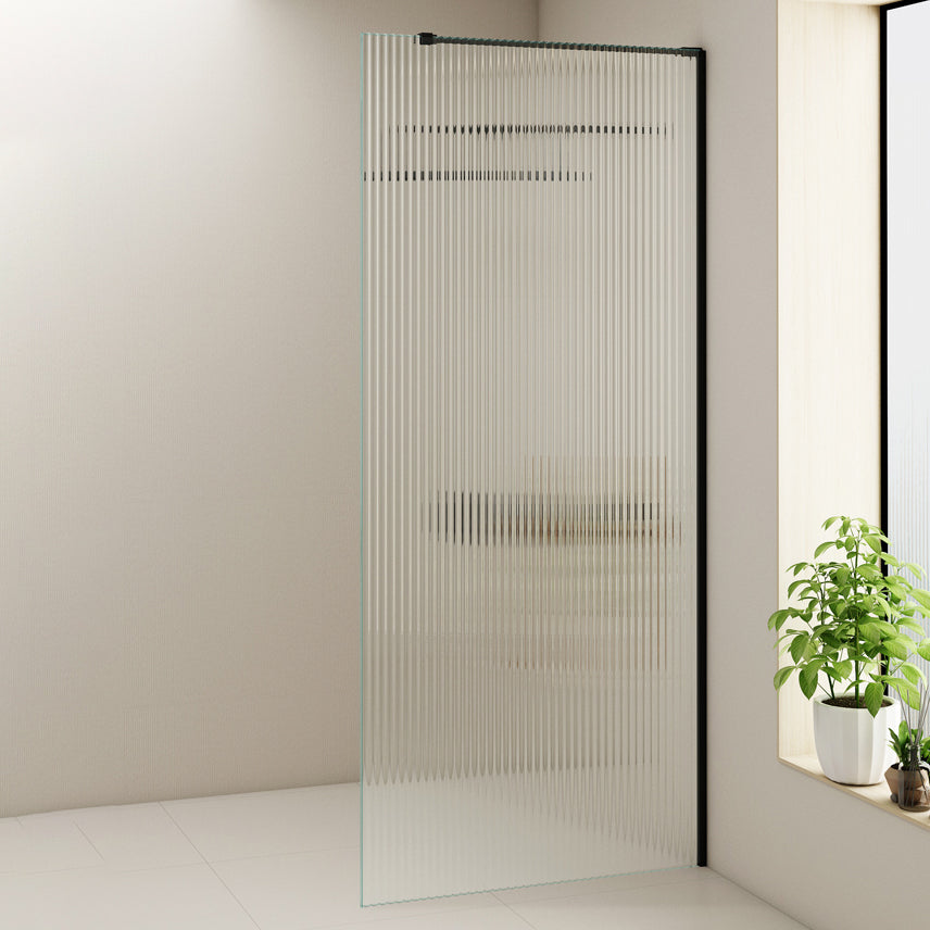 Semi Frameless Single Tempered Glass Shower Screen with Fixed Panel