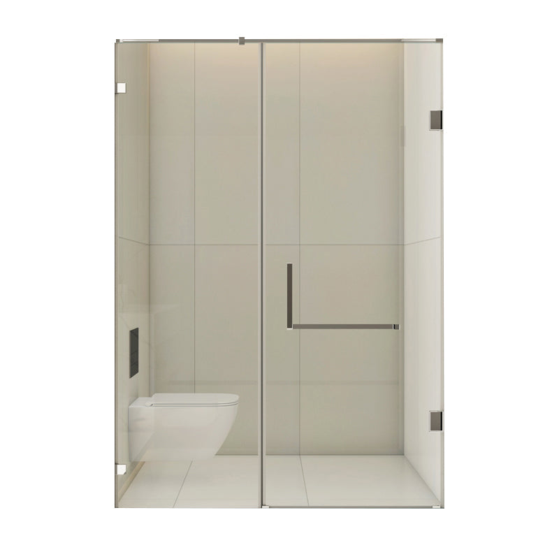 Minimalist Semi Frameless Door Hinged Tempered Glass Shower Door