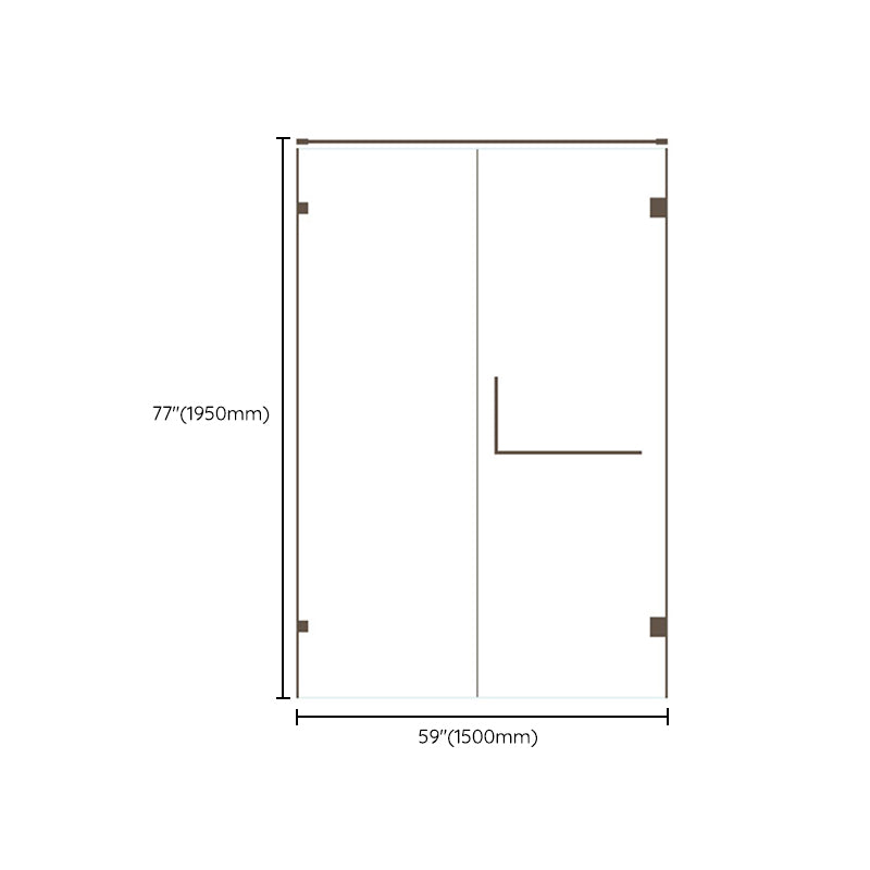 Minimalist Semi Frameless Door Hinged Tempered Glass Shower Door