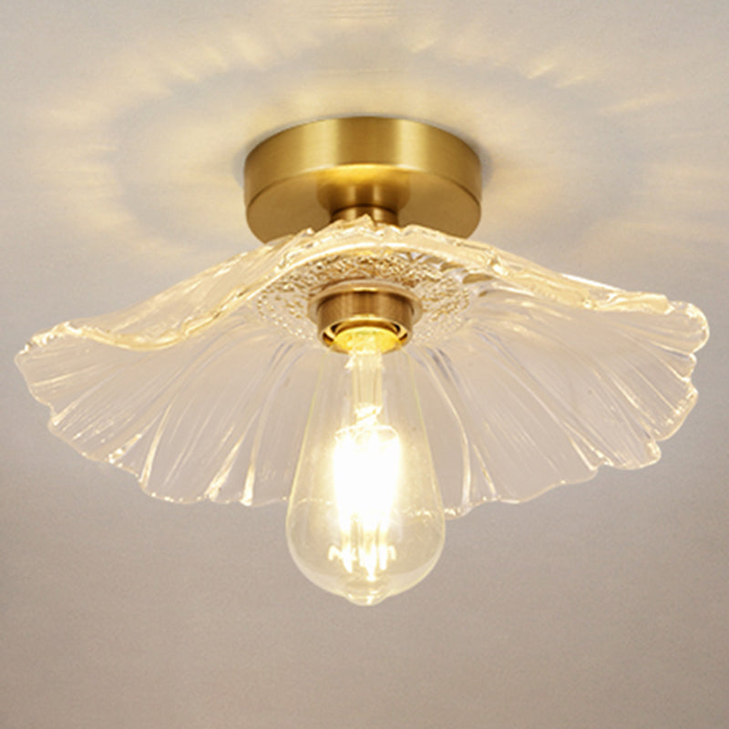 Nordic Glass Ceiling Lamp Household Flush Mount Light Fixture for Bedroom