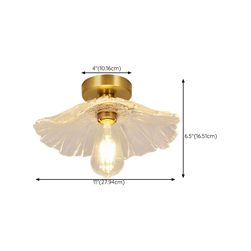 Nordic Glass Ceiling Lamp Household Flush Mount Light Fixture for Bedroom