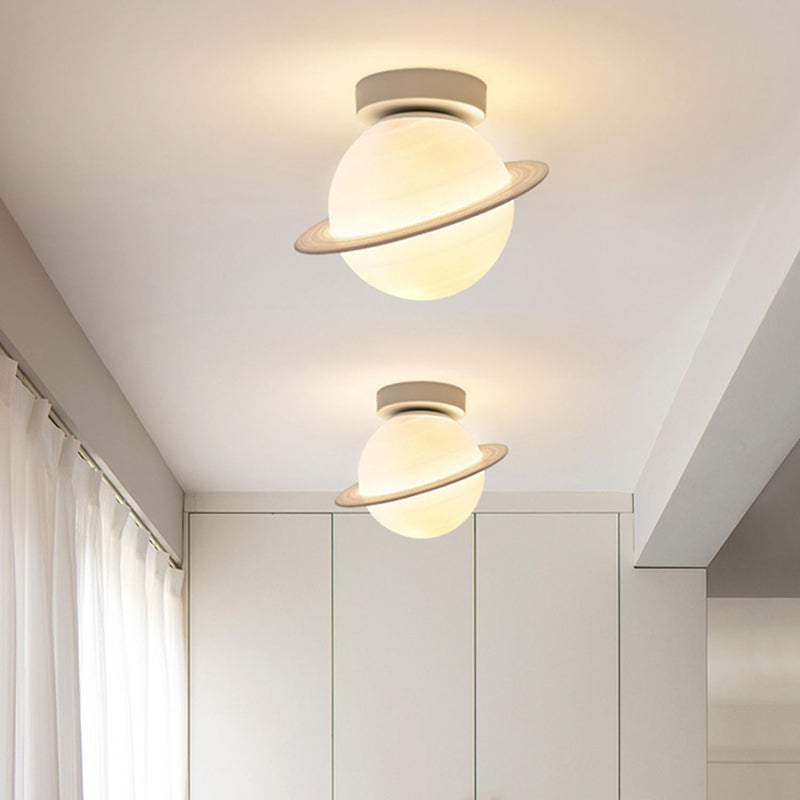 Modern Simplicity Ceiling Lamp Geometric Flush Mount Light Fixture for Bedroom