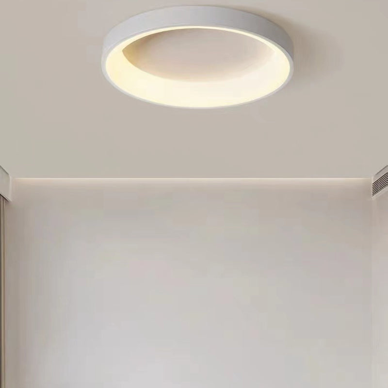 Single White Modernism LED Flush Mount Lighting Unique Ceiling Light for Bedroom