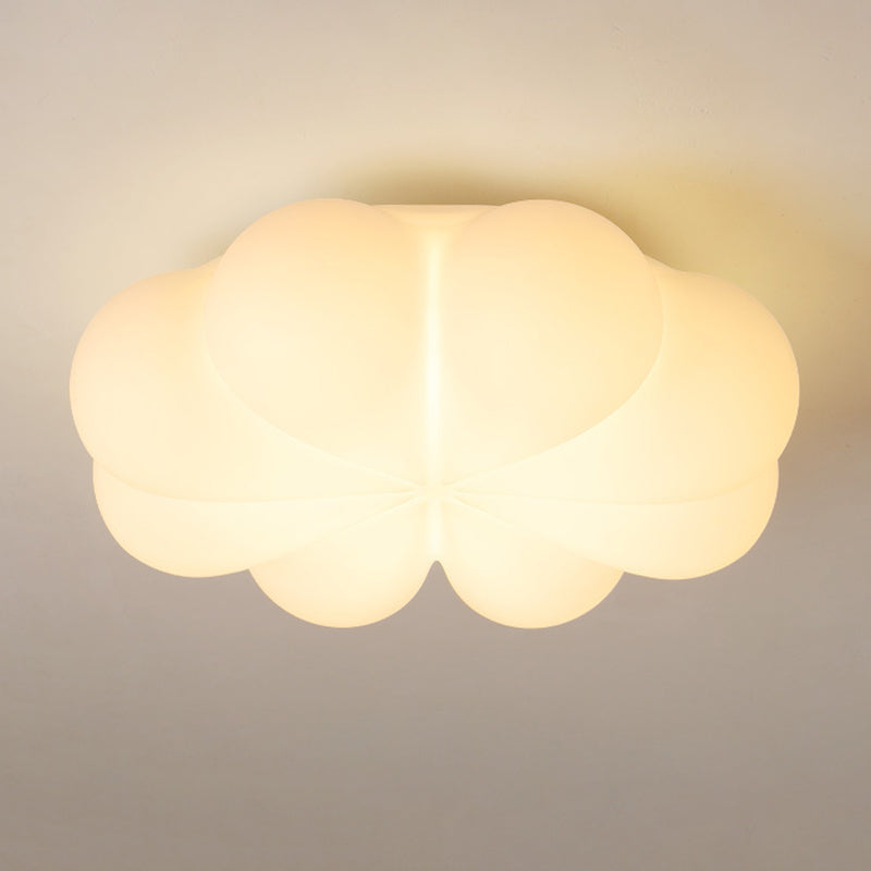 Kids Style 1 - Light LED Ceiling Flush in White Acrylic Ceiling Mount