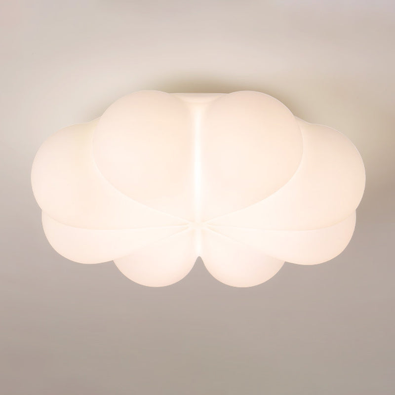 Kids Style 1 - Light LED Ceiling Flush in White Acrylic Ceiling Mount