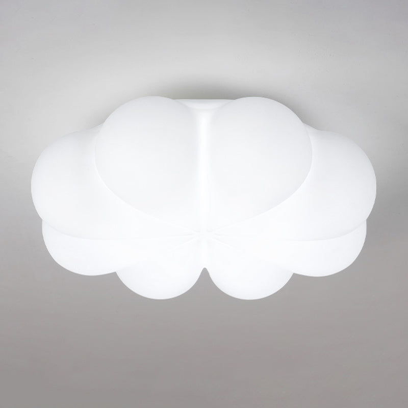 Kids Style 1 - Light LED Ceiling Flush in White Acrylic Ceiling Mount