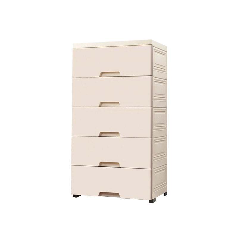 Scandinavian Dressers Plastic Kids Nightstand with 5/6 Drawers , 11.7 Inch W