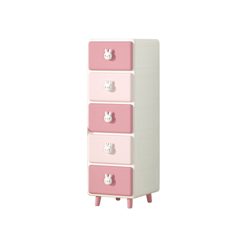 Modern Chest Dressers Plastic Kids Nightstand with 5/6 Drawers , 16.77 Inch W