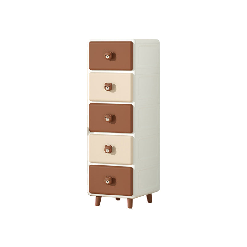 Modern Chest Dressers Plastic Kids Nightstand with 5/6 Drawers , 16.77 Inch W