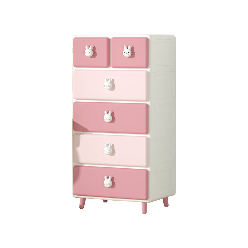 Modern Chest Dressers Plastic Kids Nightstand with 5/6 Drawers , 16.77 Inch W