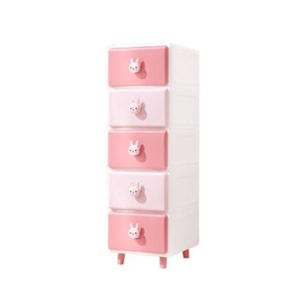 Modern Chest Dressers Plastic Kids Nightstand with 5/6 Drawers , 16.77 Inch W