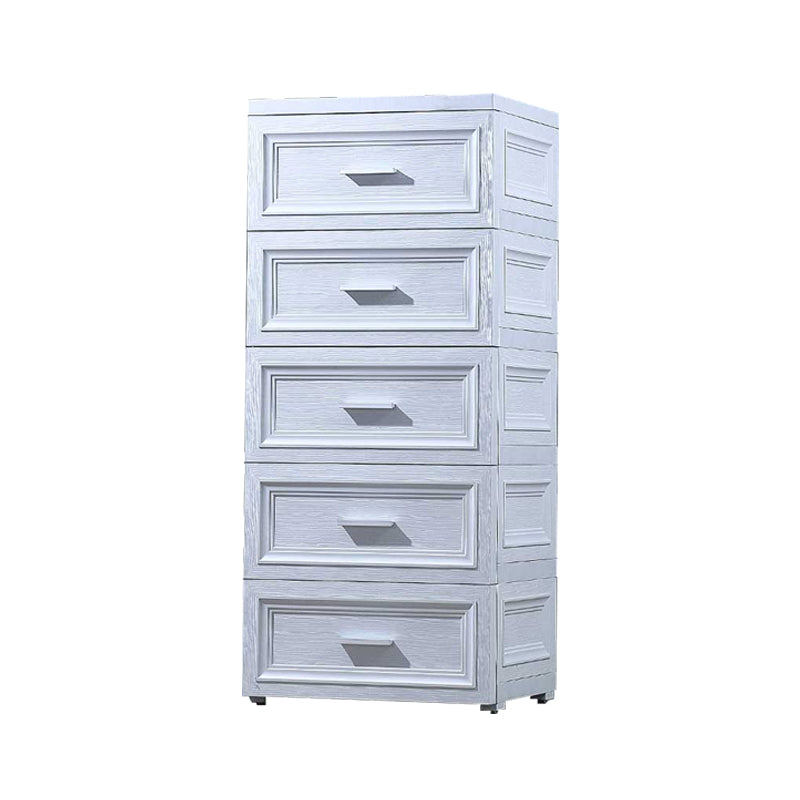 Scandinavian Vertical Kids Dressers Plastic Kids Furniture with Drawers for Bedroom