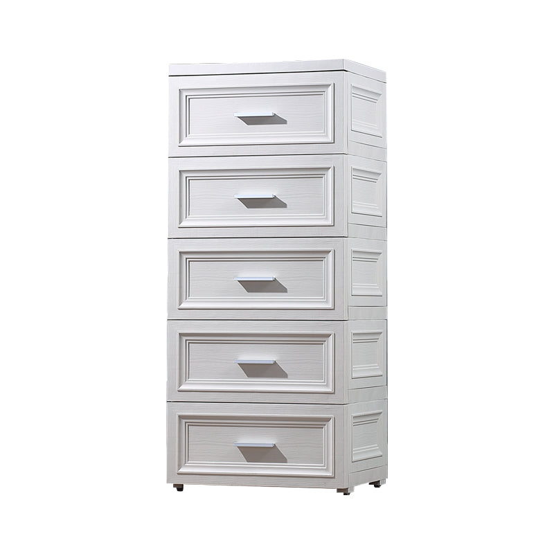 Scandinavian Vertical Kids Dressers Plastic Kids Furniture with Drawers for Bedroom