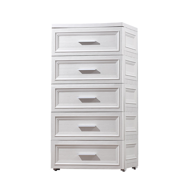 Scandinavian Vertical Kids Dressers Plastic Kids Furniture with Drawers for Bedroom