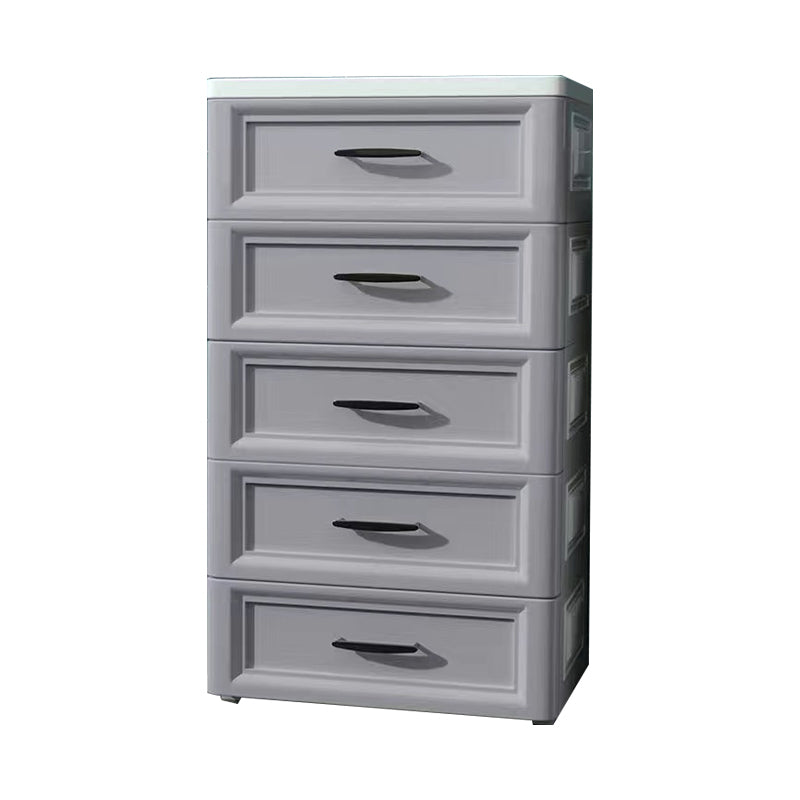 Plastic Kids Nightstand Modern Nursery Dresser with 5/6 Drawers