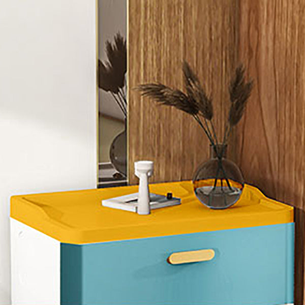 Modern Chest Nursery Dresser Plastic Kids Nightstand with 5 Drawers