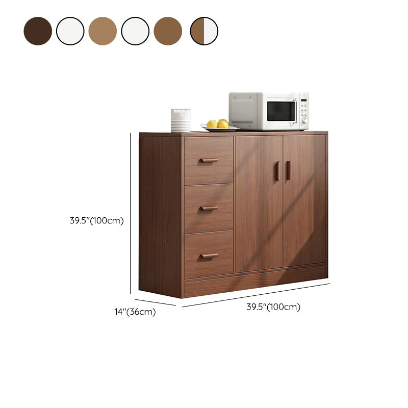 Wood Side Board Modern Style Sideboard with Cabinets and Drawers