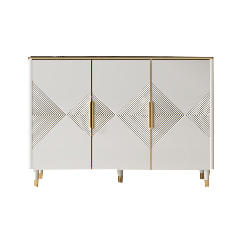 Glam Style Sideboard Wood Adjustable Shelving Side Board with Cabinets and Drawers