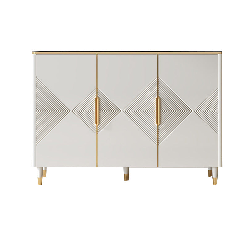 Glam Style Sideboard Wood Adjustable Shelving Side Board with Cabinets and Drawers