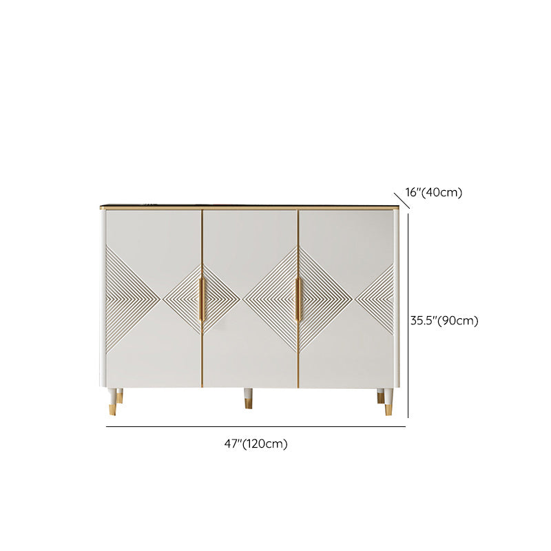 Glam Style Sideboard Wood Adjustable Shelving Side Board with Cabinets and Drawers