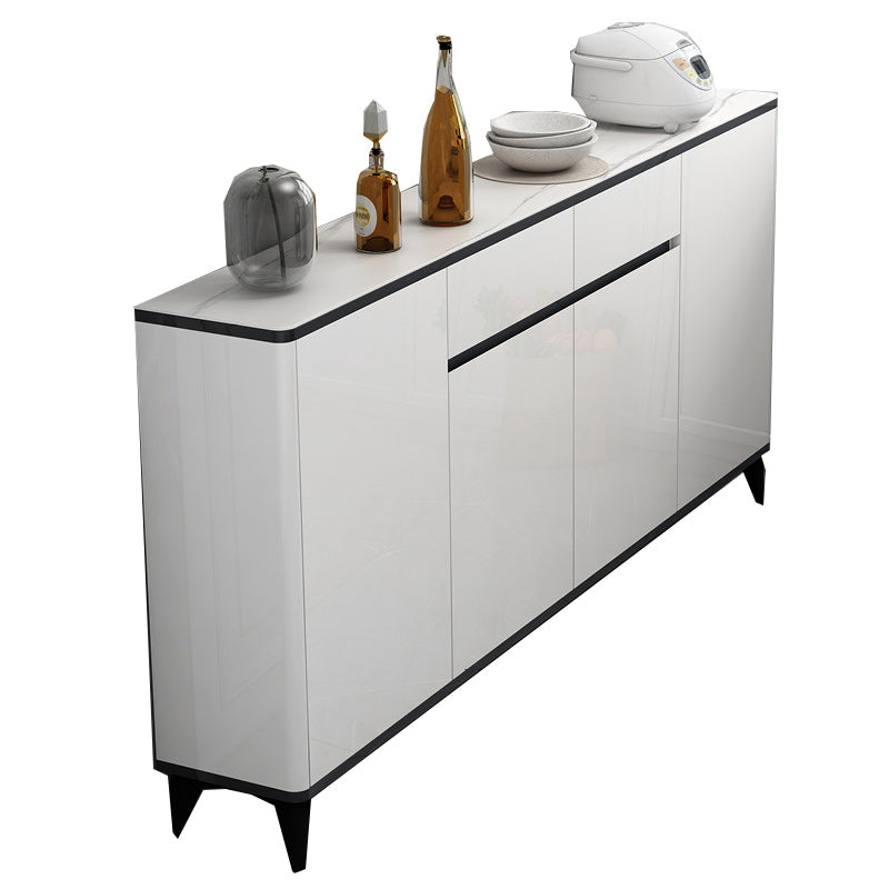 Glam Sideboard Wood Adjustable Shelving Side Board with Cabinets and Drawers