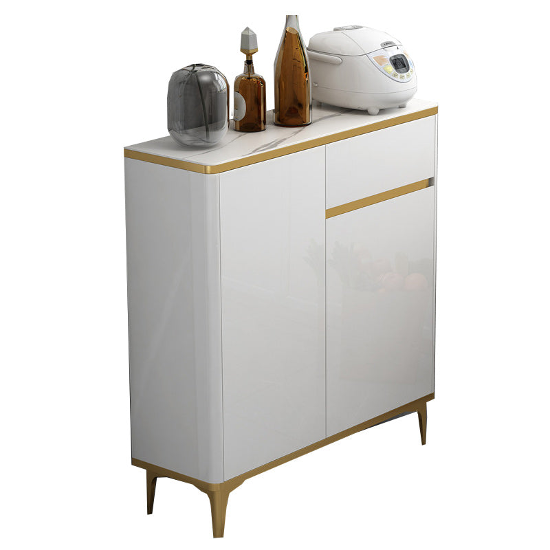 Glam Sideboard Wood Adjustable Shelving Side Board with Cabinets and Drawers