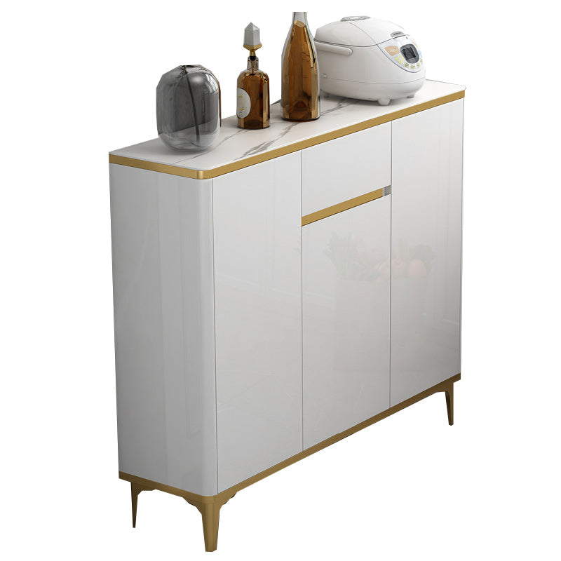 Glam Sideboard Wood Adjustable Shelving Side Board with Cabinets and Drawers