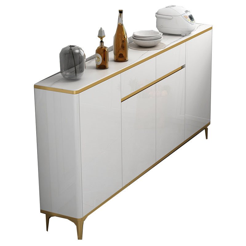 Glam Sideboard Wood Adjustable Shelving Side Board with Cabinets and Drawers