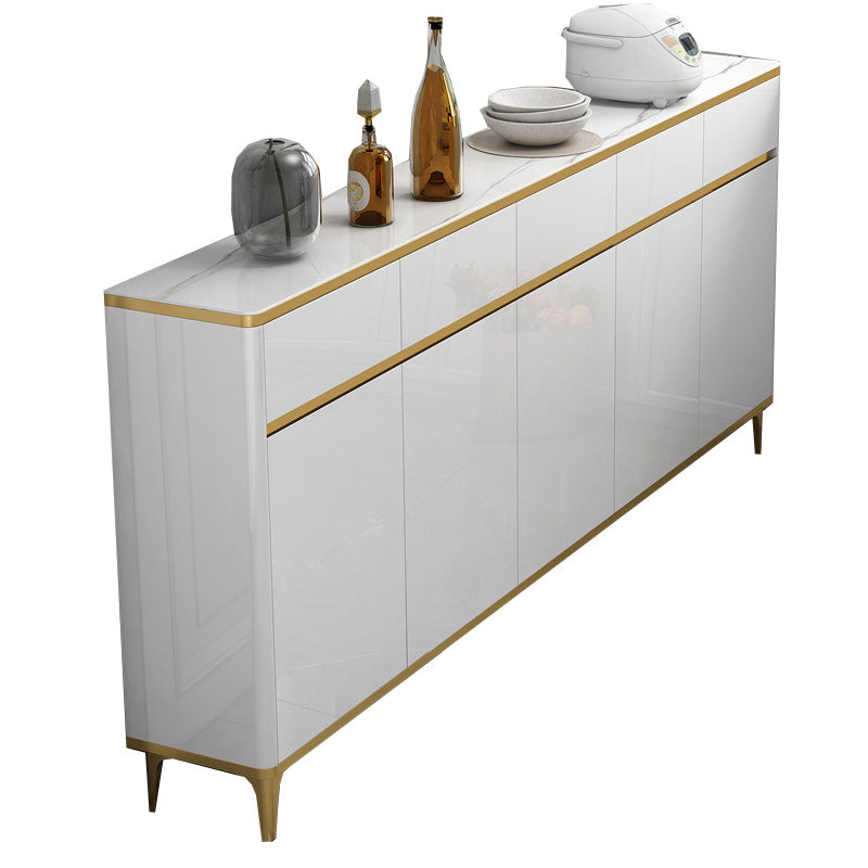 Glam Sideboard Wood Adjustable Shelving Side Board with Cabinets and Drawers